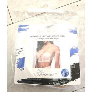 NEW Carrie Amber U-Plunge Backless Style Invisible Lift‎ Adhesive Bra Size A Cup